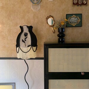 Handmade LampShade With Fringes-Victorian Lampshade-Luxury Ceiling Pendent-Custom LampShade-Vintage Style Lampshade-Living Room Lampshade image 4