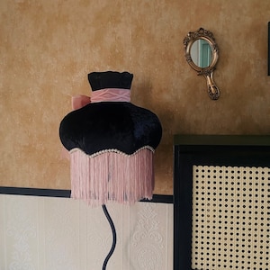 Handmade LampShade With Fringes-Victorian Lampshade Only-Lampshade with tassles-Luxury Ceiling Pendent-Vintage Style Lampshade-Lampshades