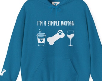 I'm A Simple Woman, Hoodie, Unisex Adult Clothing, Popular right now, gift for her, gift, Tops & Tees, Gift for Mom, Hoodie for Mom, Hoodies