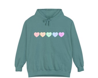 Unisex candy heart hoodie