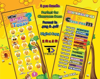 Classroom Decoration : 2 pcs Digital Copy [2ft x 5ft] Bunting Size