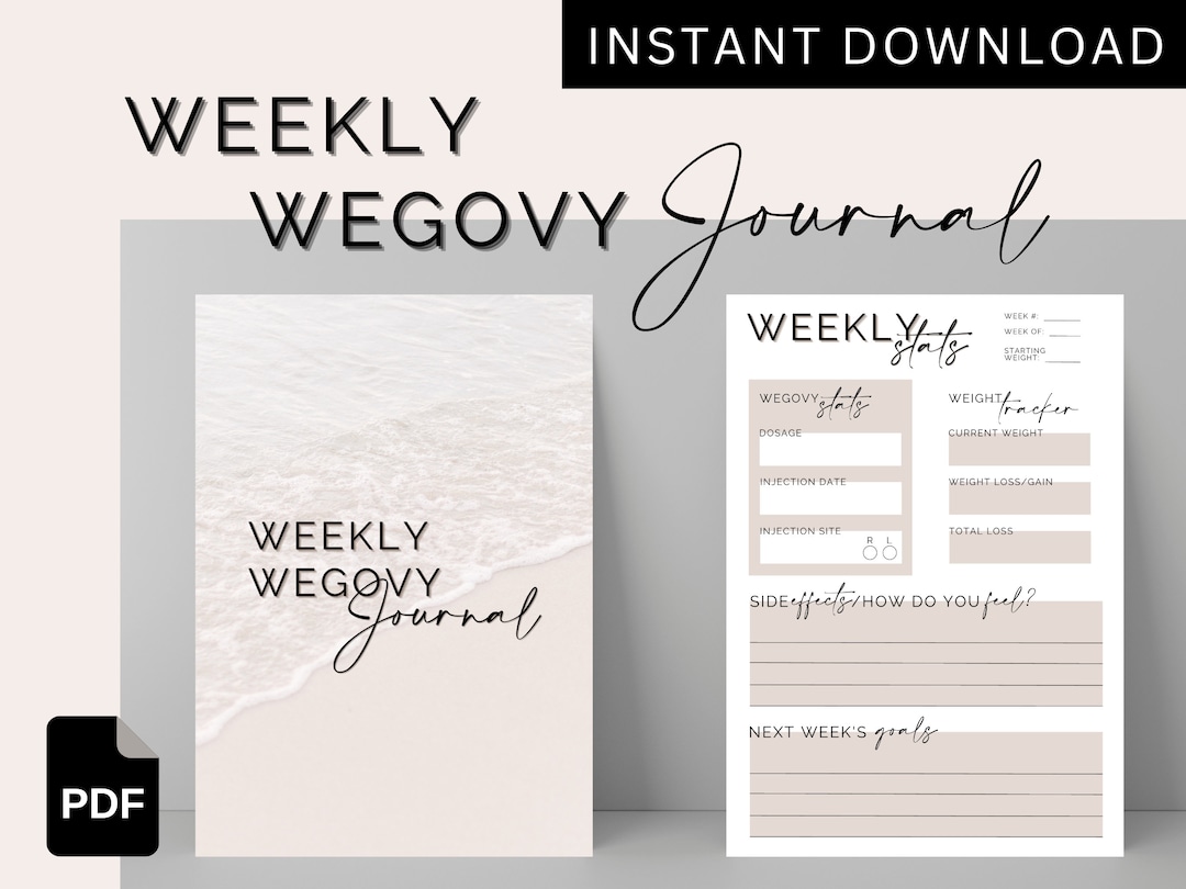 Wegovy Printable Weight Loss Trackerinstant Digital Download Etsy