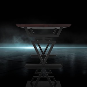 metal table legs, Weles symbol shaped table legs (setof2)steel table legs for dining room, wood, tischbeine metall , pieds de table metal