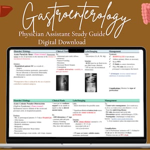 Gastroenterology Comprehensive Study Guides | Digital Download | Physician Assistant | Nurse Practitioner | Nursing | Med Student