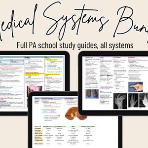 Comprehensive PA School Study Guide Bundle | Instant Download | 445 Pages | PANCE Prep | Medical, Nursing, NP, Physician Assistant Students