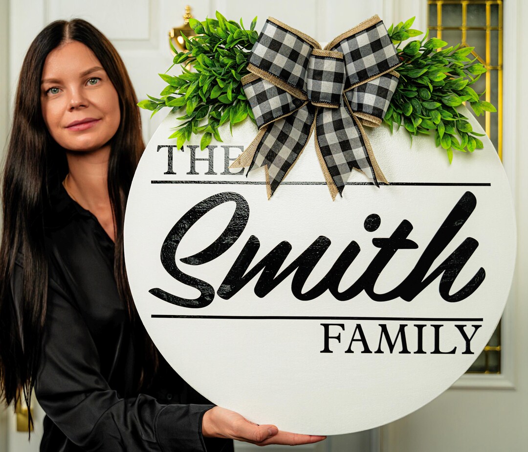 Front Door Decor | Last Name/family | Personalized Welcome Sign | Front ...
