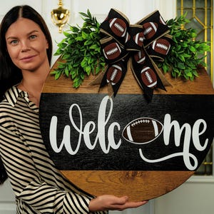 Football Front Door Decor | Football Sign | Sports Sign | Football Football Door Hanger | Football Wreath | Football Door Sign | Sports Gift