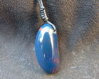 7 gr Pendant 39x17 mm Indonesia Blue Amber For Healing N61