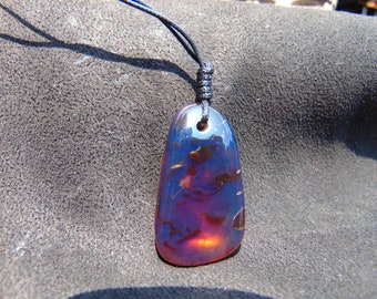7 gr Pendant 41x23x10 mm Indonesia Blue Amber For Healing AJ20