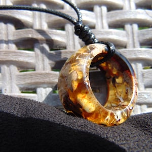 8 gr Ring Pendant Indonesia White Yellow Amber for Healing 25Y45