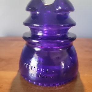 Antique Hemingray 42 Glass Insulator | Collectible Glass Keepsake | Embossed Telegraph Insulator | Decorative Railroad Glass | Antique Gift