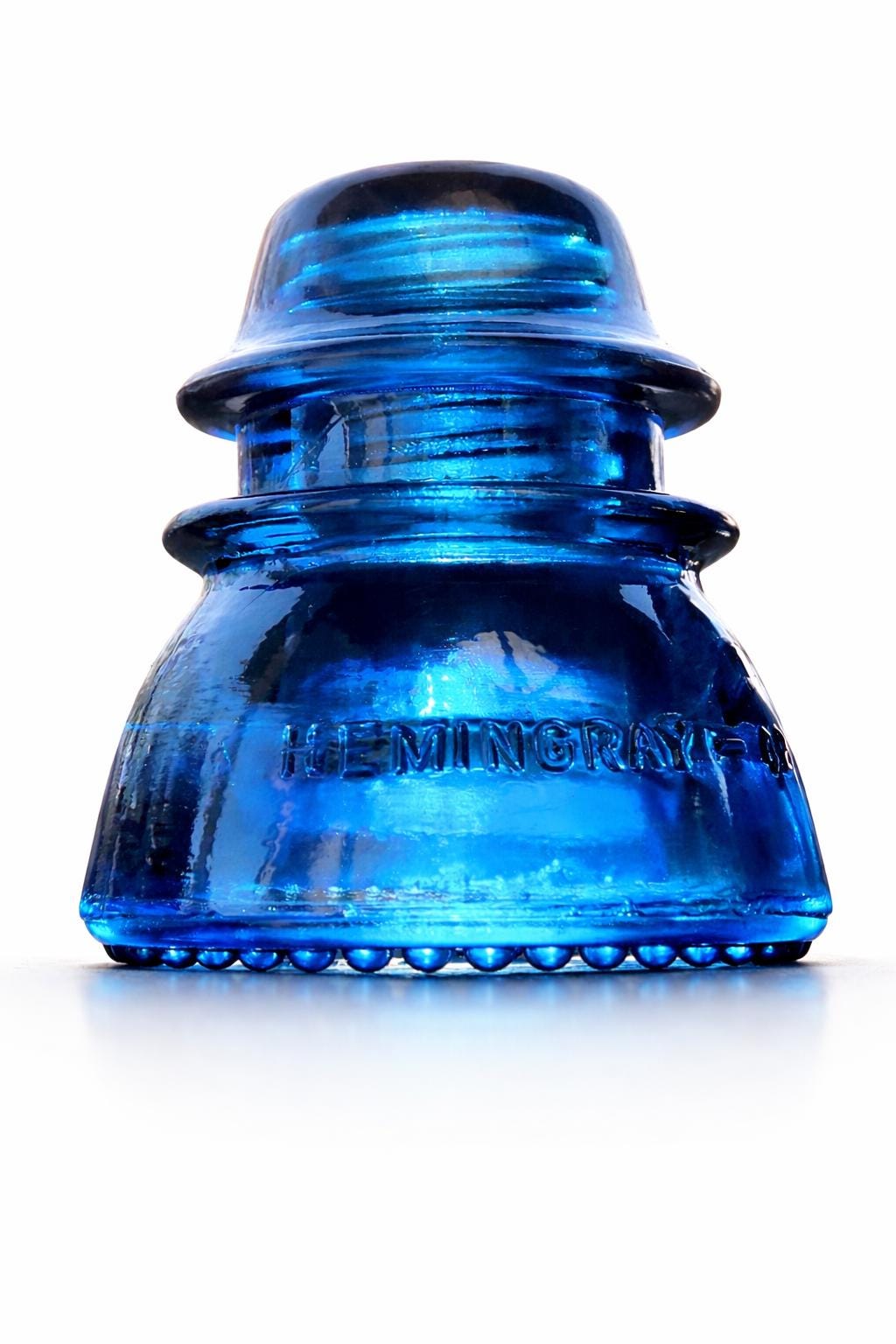 Cobalt Blue Hemingray 42 Glass Insulator - Antique CD 154