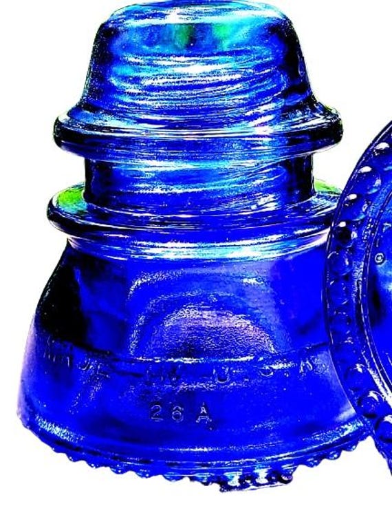 Cobalt Blue Hemingray 42 Glass Insulator - Antique CD 154
