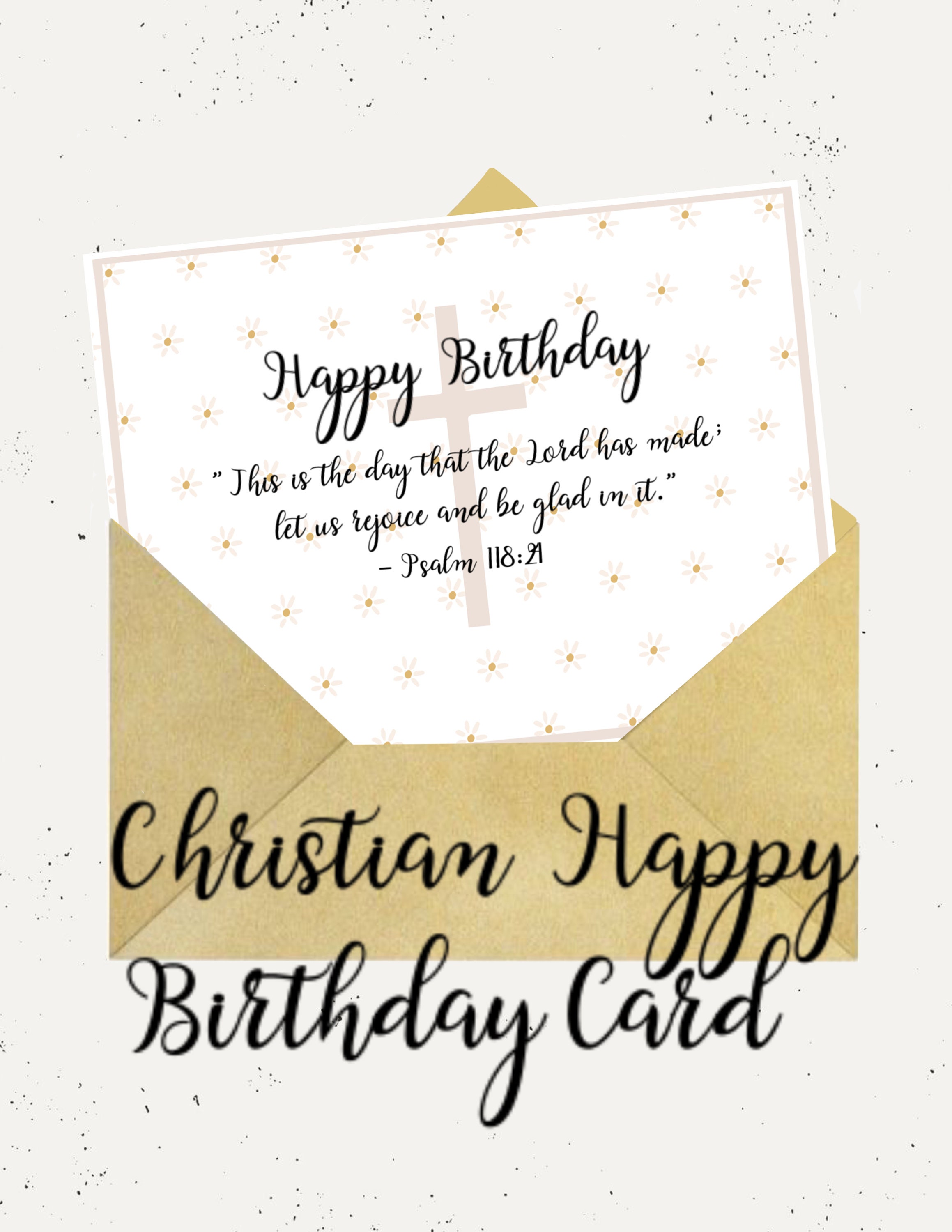 Christian Happy Birthday Card Printable Instant Download, Bible Gift ...