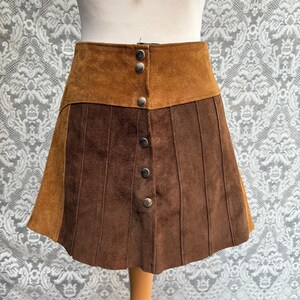 Vintage 1970s suede mini skirt