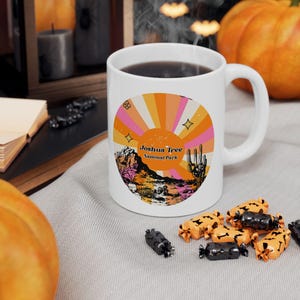 Retro joshua tree coffee mug, joshua tree coffee mug, joshua tree trip, joshua tree vacation, joshua tree coffee, joshua tree camping
