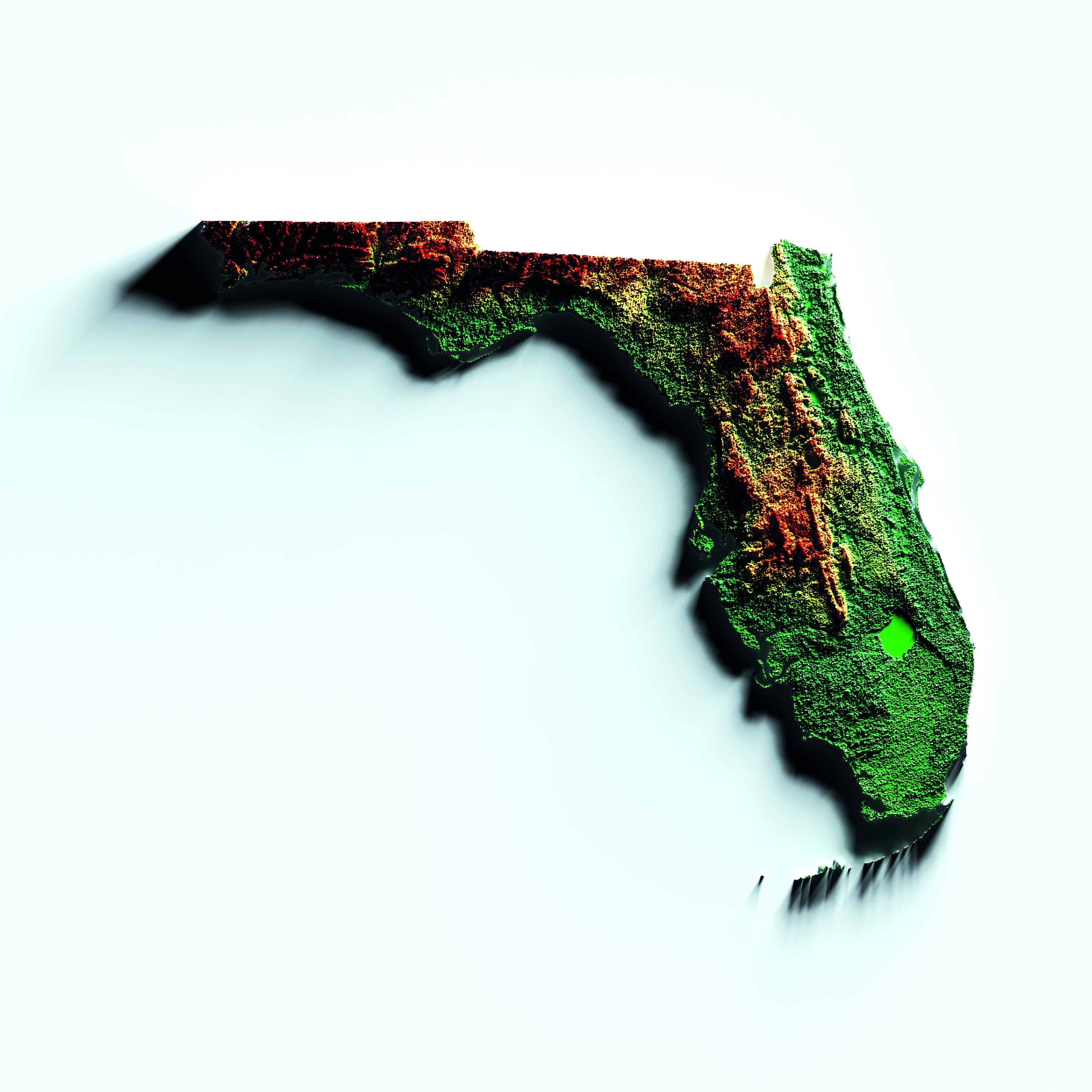 Elevation Map Map Florida Map Map - Il Fullxfull.5010453999 4erm 