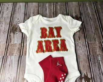 Bay Area SF Empire Onesie bodysuit baby shower gift decorations clothing