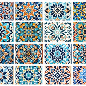 Moroccan Tile Digital Paper Pack | Commercial Use | Moroccan Pattern ...