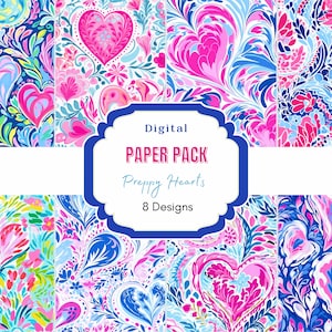 Hübsches Aquarell Herz Digitales Papier | Herz Digitales Papier| Herz Hintergrund | Liebe Herz Muster | Valentinstag Muster | Edles Design