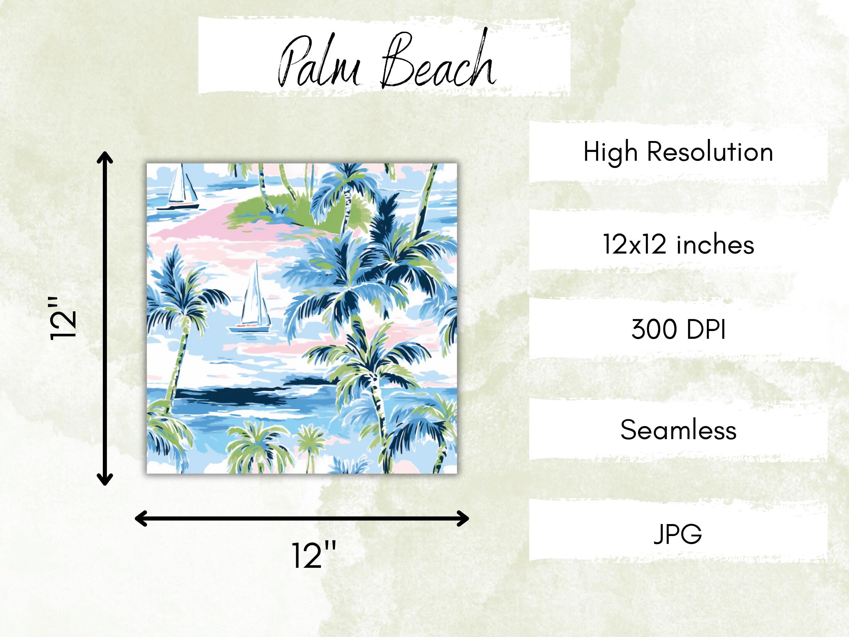 Preppy Palm Beach Digital Paper | Under the Sea | Beach Seamless ...