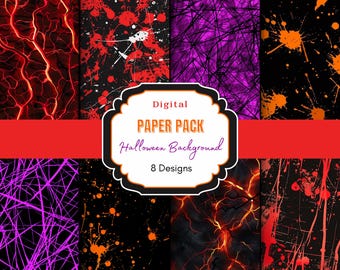 Halloween Backgrounds | Paper Crafts | Halloween Digital Paper | Digital Background | Instant Download | Halloween Seamless | Junk Journal