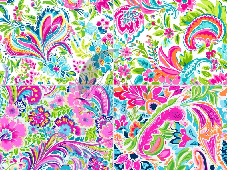 Floral Paisley Digital Paper | Paisley Pattern | Floral Patterns ...