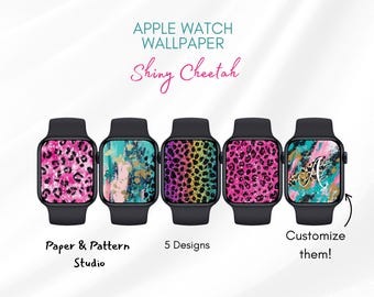 Glitter Cheetah Phone Wallpaper – Bold Leopard Prints – Glam Digital iPhone & Android Backgrounds – Instant Download