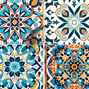 Moroccan Tile Digital Paper Pack | Commercial Use | Moroccan Pattern ...