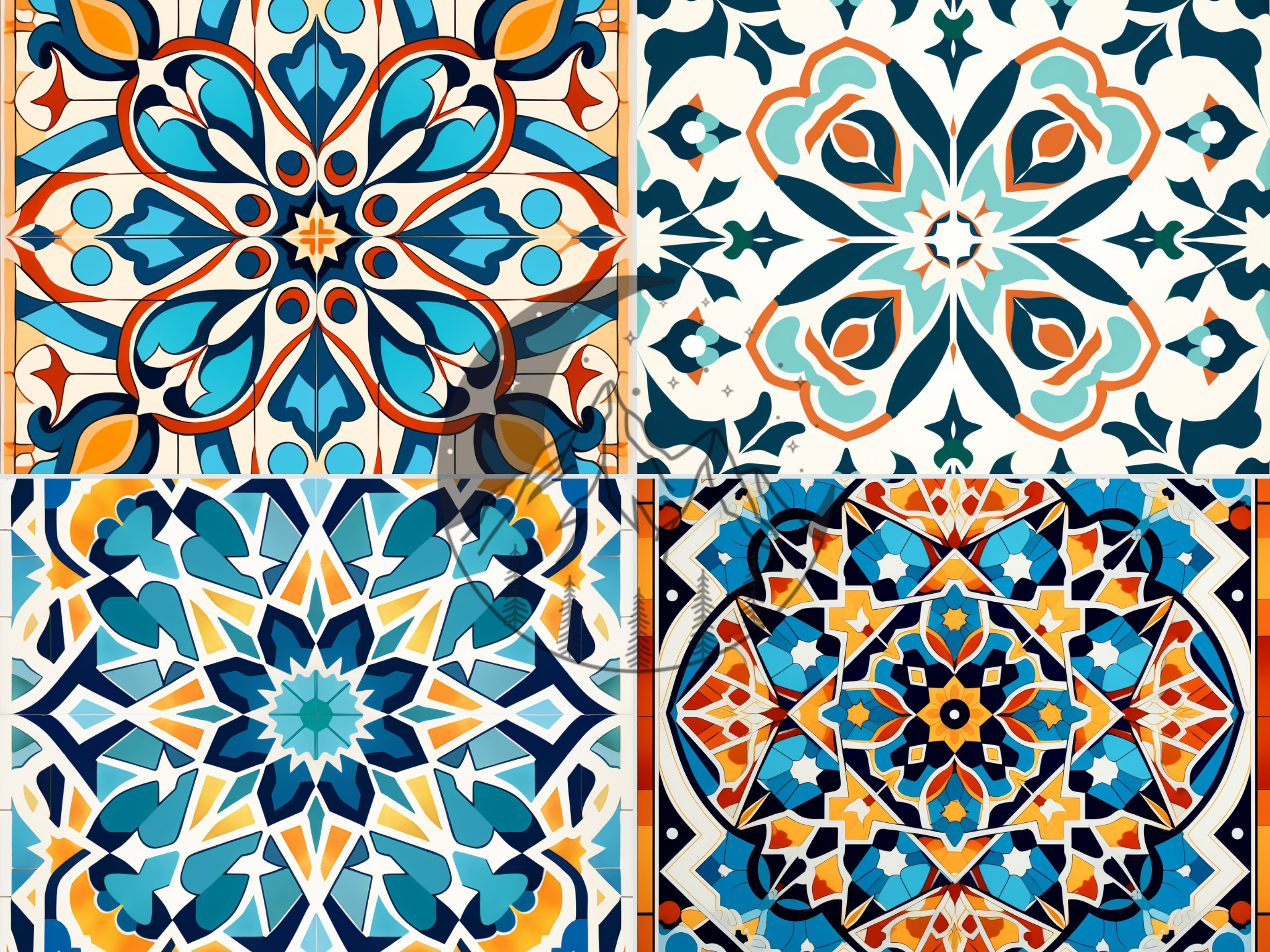 Moroccan Tile Digital Paper Pack Commercial Use Moroccan Pattern ...