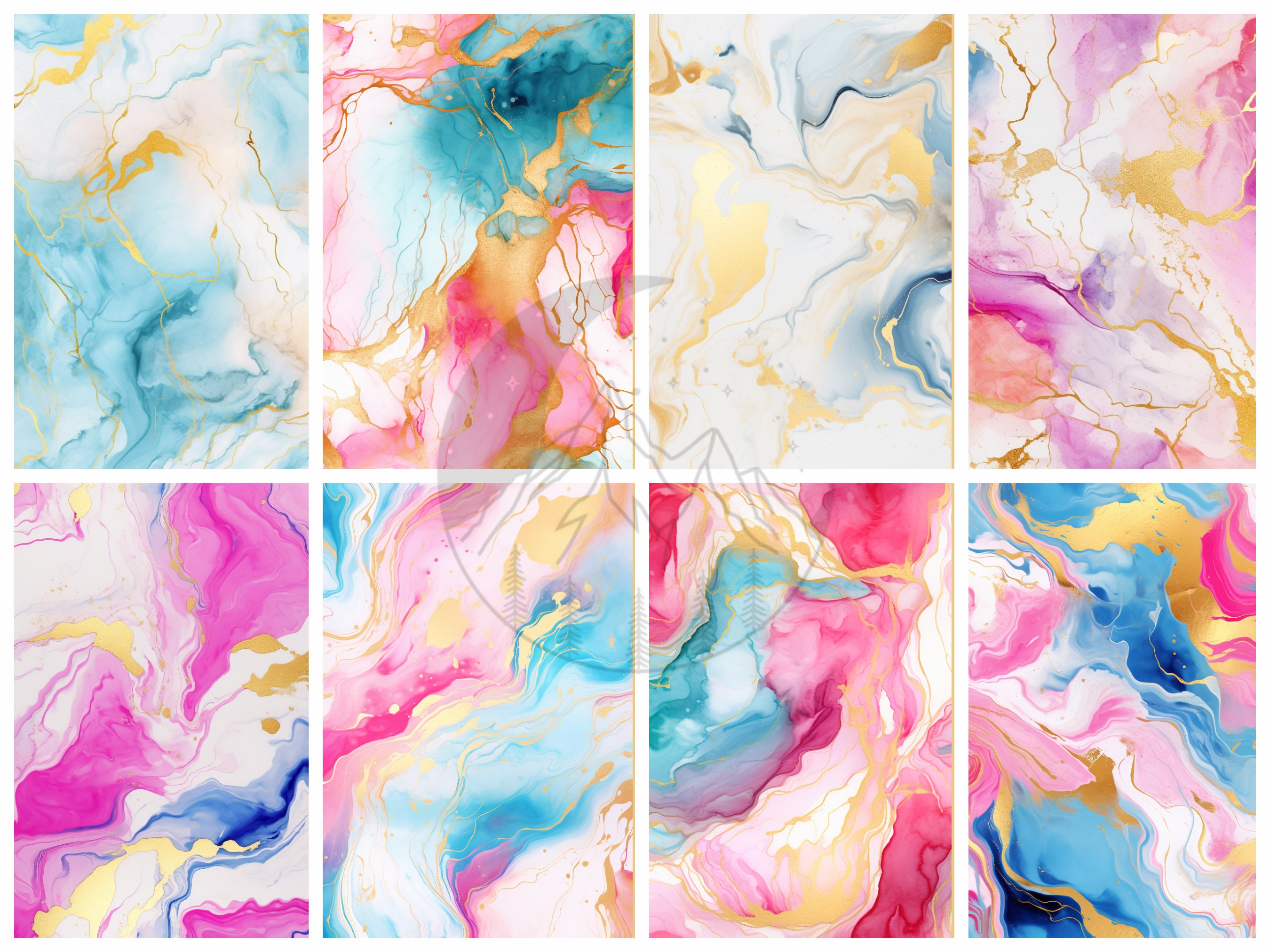 Gold Marble Digital Paper Printable Scrapbook Paper Gold Veins Marble ...