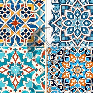 Arabic Tile Digital Paper Pack | Commercial Use | Instant Download ...