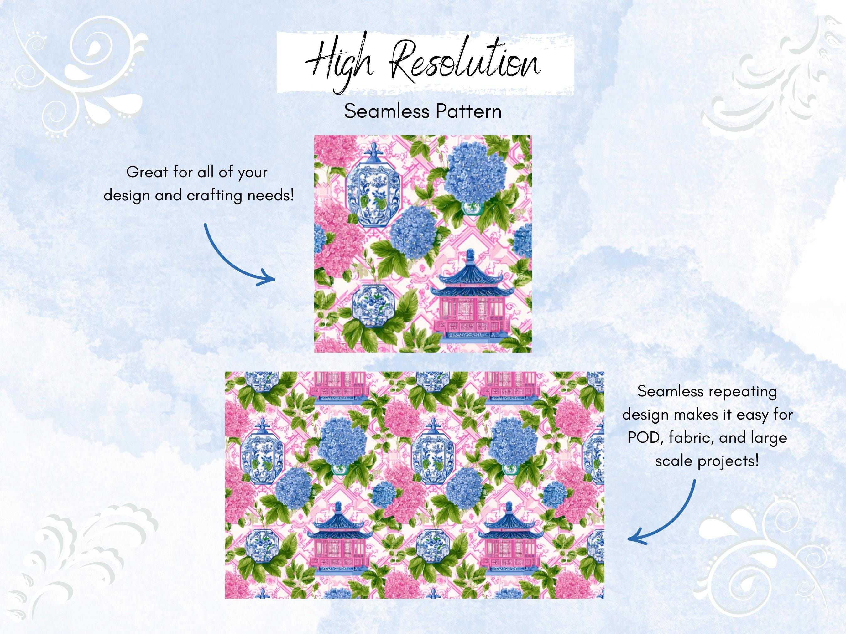 Mahjong Pattern Paper Mahjong Digital Paper Pack | Pink Chinoiserie Seamless Patterns ...