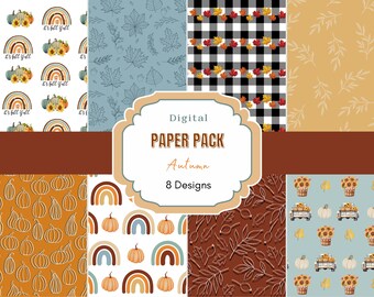 Autumn Digital Download | Autumn Vintage Backgrounds Digital | Fall Junk Journal Pages | Card Making | Collage Sheet | Fall Background