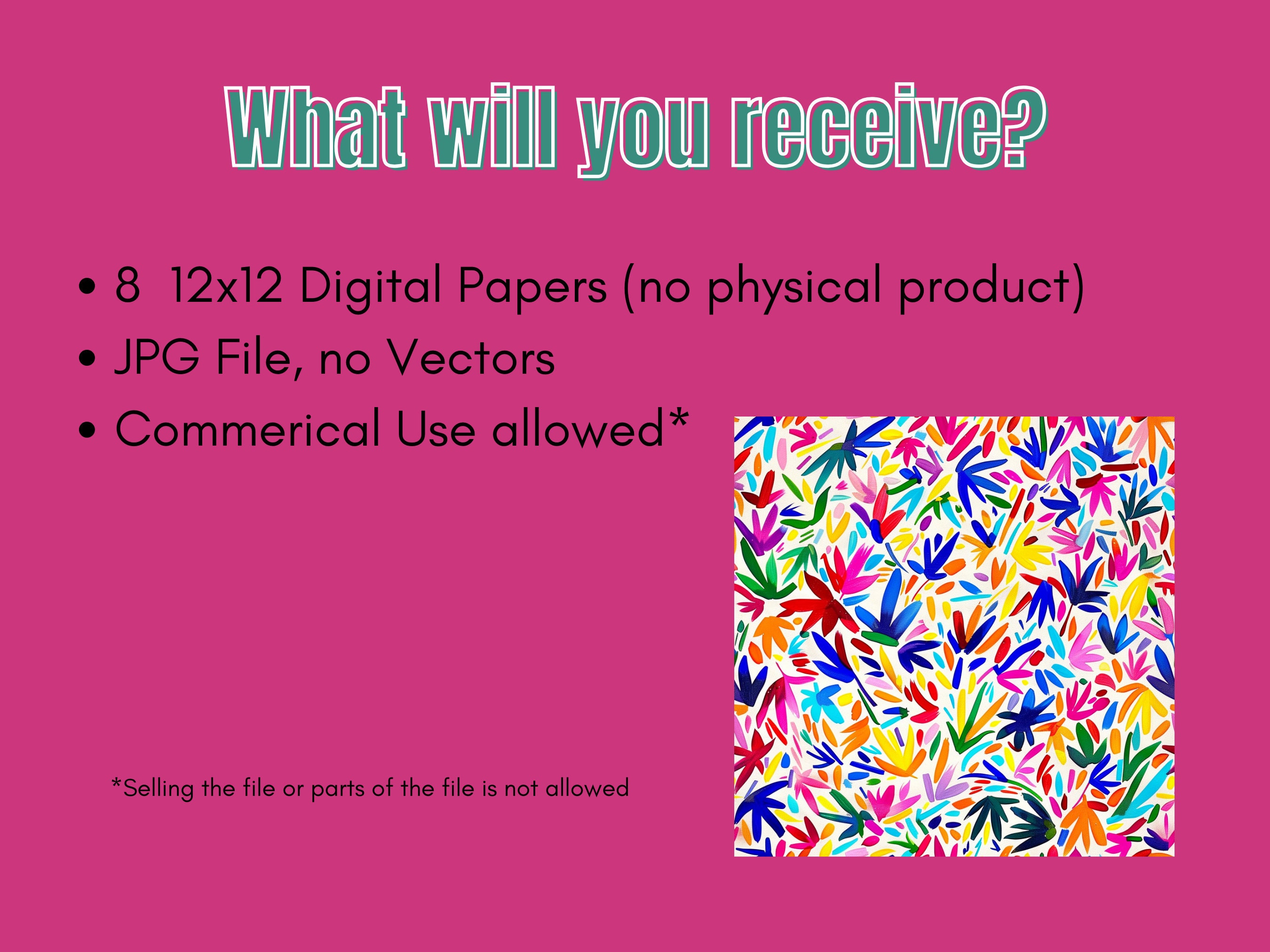 Mexican Otomi Digital Paper commercial Use Fiesta Paper Otomi Pattern ...