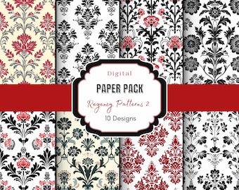 Regency Digital Paper Craft | Scrapbook Cards Collage | Regency Women | Regency Era Ephemera |Digital Scrapbook Paper Pack | Junk journal