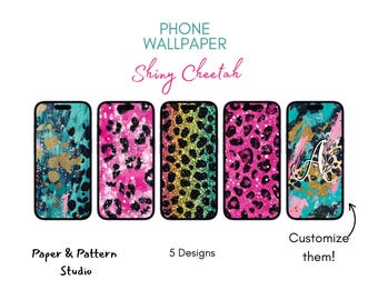 Cheetah Phone Wallpaper, Aesthetic iPhone Background,  Animal Print, Custom Phone Design, Android Background, Pink Cheetah Wallpaper