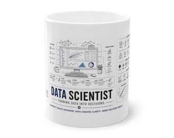 Data Scientist Mug, Data Science Gift, Machine Learning Coffee Mug, Data Analyst Gift, Python Programmer Mug, Analytics Mug, STEM Gift