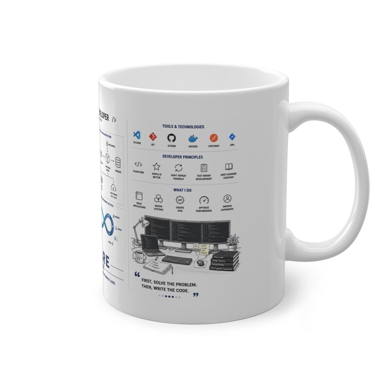 Software Developer Mug, Programmer Coffee Mug, Software Engineer Gift, Coding Mug, Developer Gift, Programmer Gift, Tech Mug, STEM Gift image 4