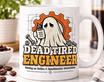 Deer Engine Schematic Mug | Automotive Deer Head Illustration Mug