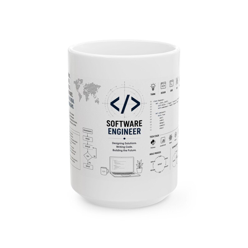 Mug Ingénieur Logiciel, Développeur Logiciel, Cadeau Programmation, Mug Programmeur, Informatique, Cadeau Tech, Mug Développeur, Cadeau STEM image 5