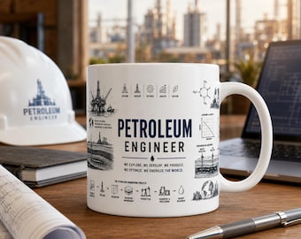 Petroleum Engineer Mug, Petroleum Engineering, Oil & Gas Gift, Drilling Engineer, Energy Engineer, STEM Mug, Oilfield Gift, Graduation Gift