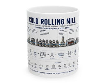 Cold Rolling Mill Mug,Steel Mill Coffee Mug,Rolling Mill Gift,Steel Plant Mug,Steel Industry Gift, Manufacturing Coffee Mug, Metallurgy Gift