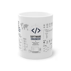 Mugg för mjukvaruingenjör, mjukvaruutvecklare, kodningspresent, programmerare, datavetenskap, teknikpresent, utvecklare, STEM-present