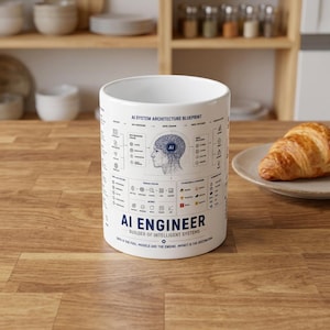 AI Engineer Mug, Artificial Intelligence Gift, Machine Learning Engineer Mug, AI Developer Coffee Mug, Deep Learning Gift,Tech Mug,STEM Gift
