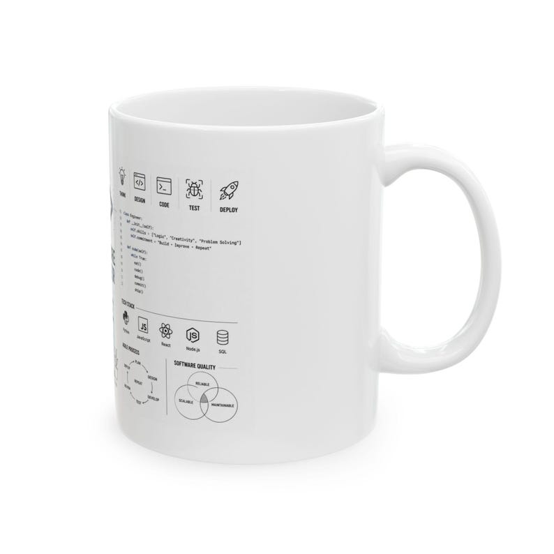 Mug Ingénieur Logiciel, Développeur Logiciel, Cadeau Programmation, Mug Programmeur, Informatique, Cadeau Tech, Mug Développeur, Cadeau STEM image 4