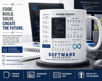Software Developer Mug, Programmer Coffee Mug, Software Engineer Gift, Coding Mug, Developer Gift, Programmer Gift, Tech Mug, STEM Gift