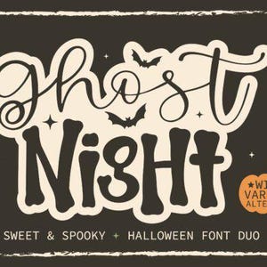Ghost Night Schriftart, Halloween SVG Schriftarten, Gruselige Schriftarten