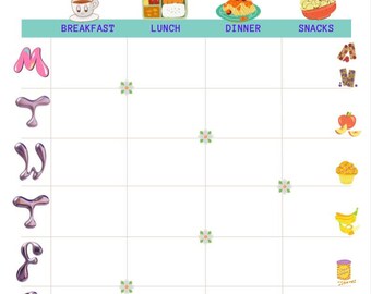 Weekly Meal Planner Printable Purple - Etsy