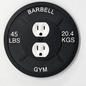 Barbell Weight Plate Light Switch Cover | Gym Decor